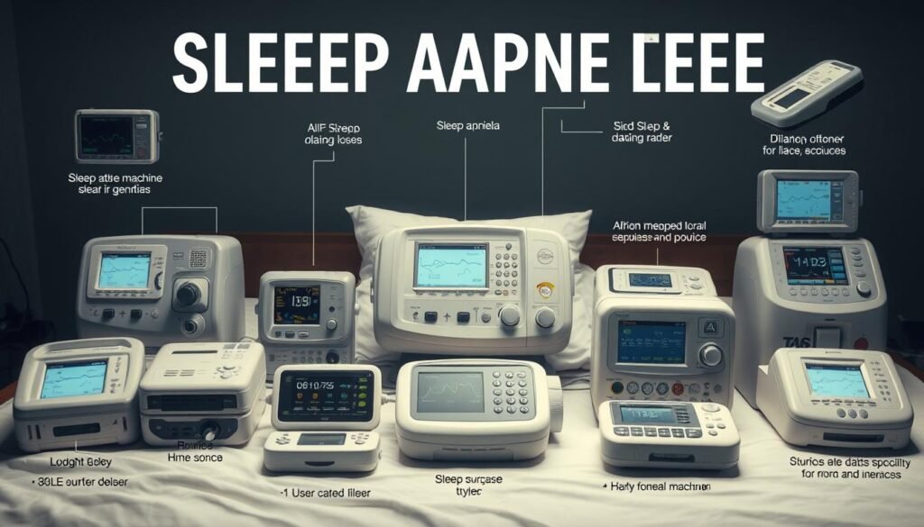 生成圖片：不同類型的睡眠呼吸機